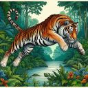 Bing Copilot Designer Tiger springt.jpg